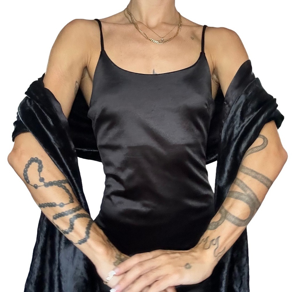 Silk Black Scarf With Tassels